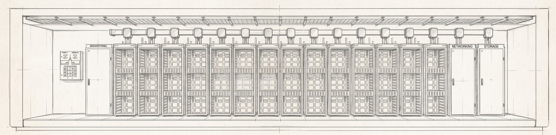 Elevation of a MicroLink compute hall