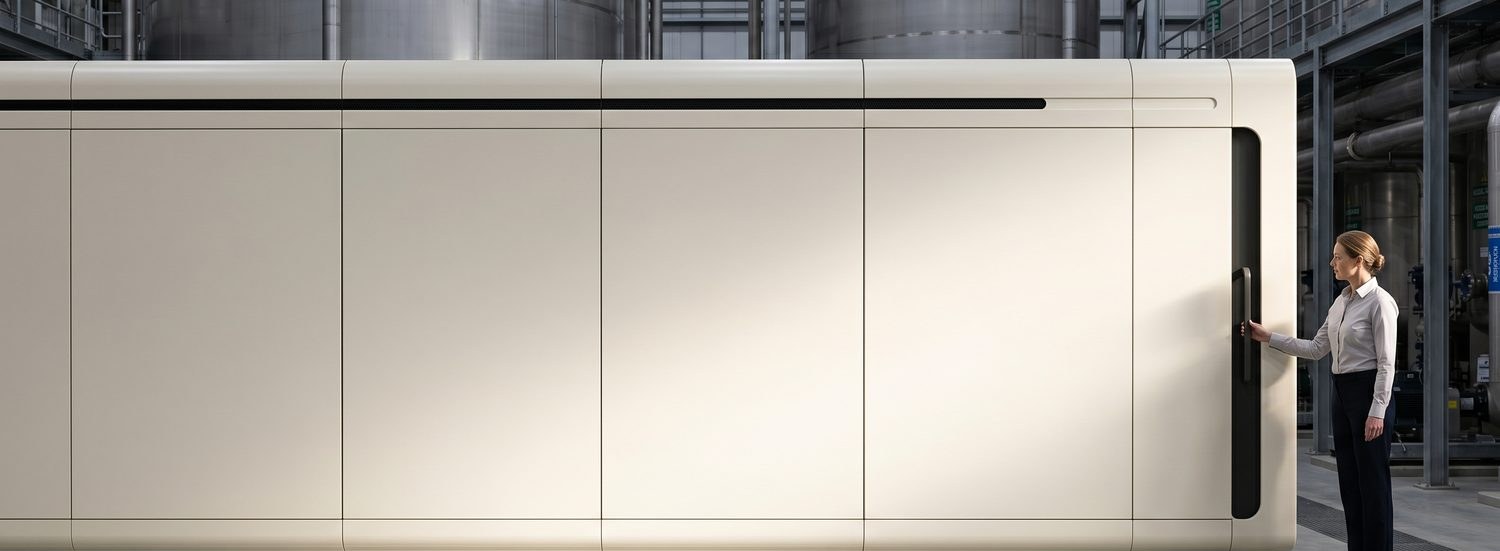 A modular MicroLink compute block being installed