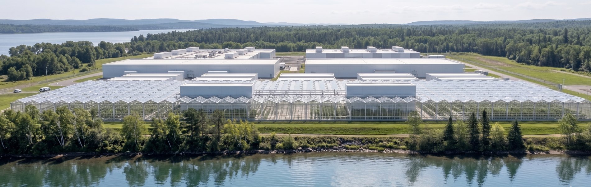 MicroLink campus beside water